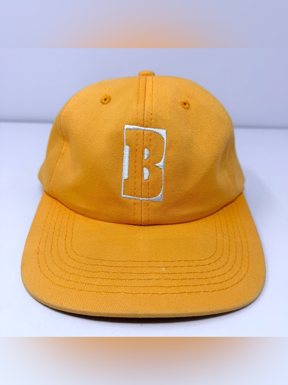 Baker Skateboards Capital B 6 Panel Hat Strapback Baseball Cap Gold Skater